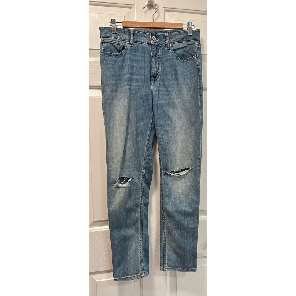White House Black Market Destructed Boyfriend Jeans, Size 6